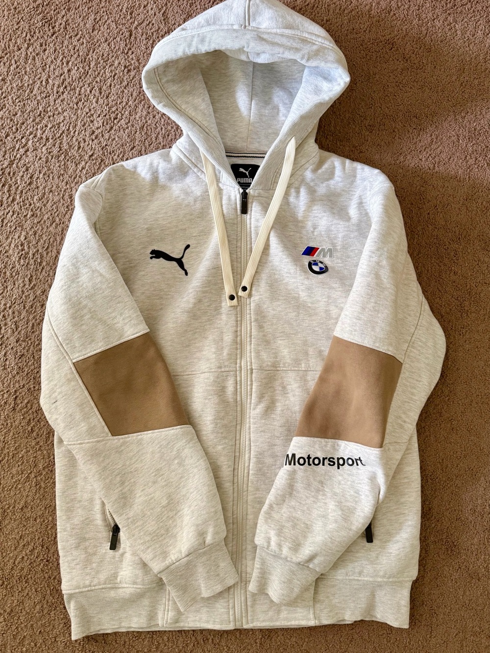 Puma x BMW Mens Gray Motorsport Hoodie Sweater Jacket